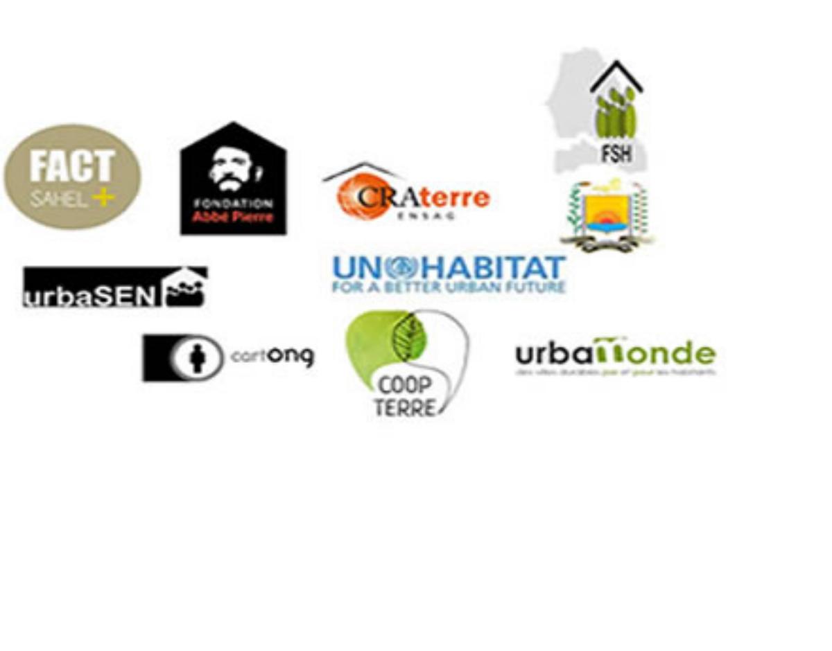 Nos partenaires: FACT SAHEL; FONDATION ABBE PIERRE; CRATERRE; FSH; URBASEN; ONU-HABITAT; MAIRIE DE OUAGADOUGOU; CARTONG;COOP TERRE; URBAMONDE